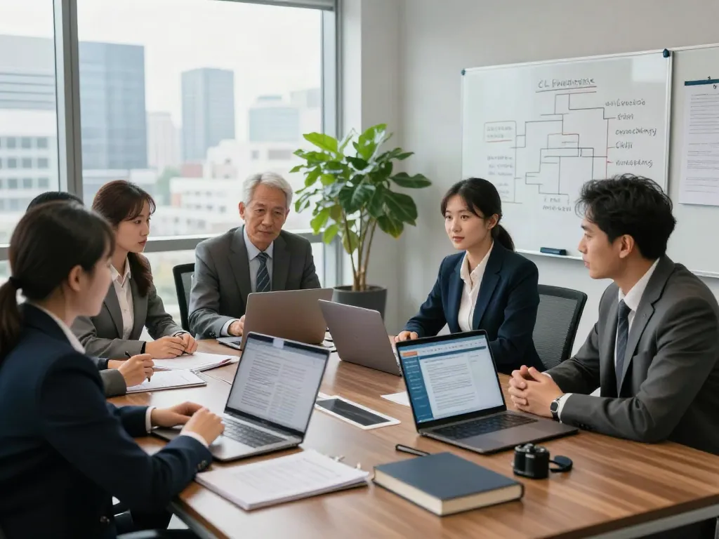 Lead Roedl professionals collaborating in a modern office setting